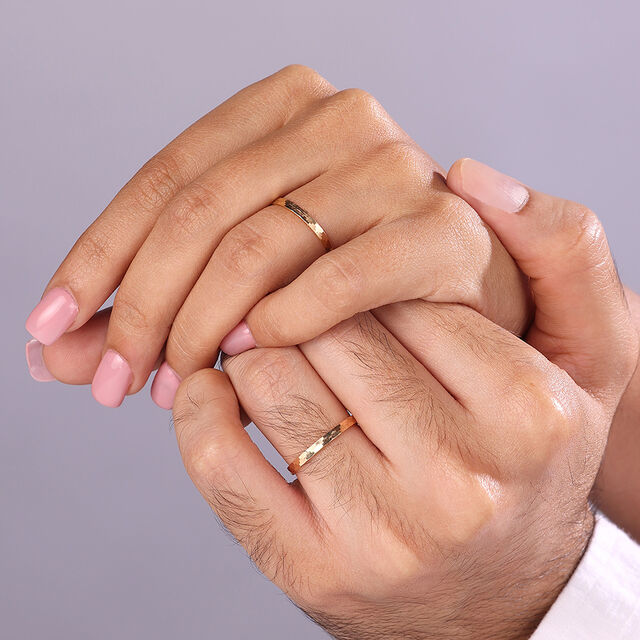 Timeless Unity Band 18KT Gold Couple Ring -Single Piece,,hi-res image number null