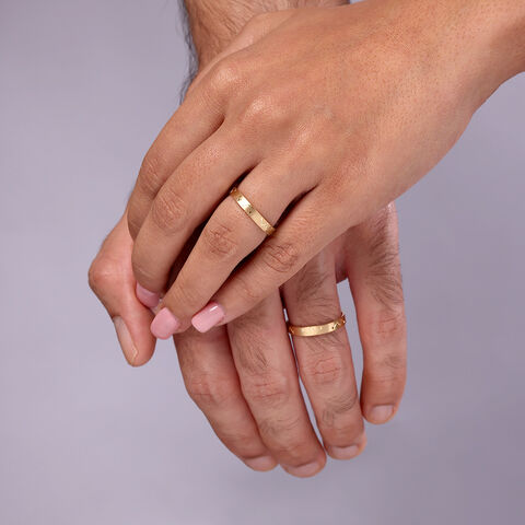 Me & We - Everlasting Love Band 18KT Gold Couple Ring -Single Piece