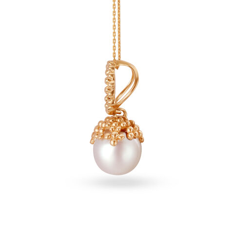14KT Yellow Gold Pearl Pendant
