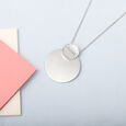 Bold Matte Silver Pendant,,hi-res view 1