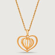 Dangling Hearts 14KT Gold Pendant for Her,,hi-res view 3
