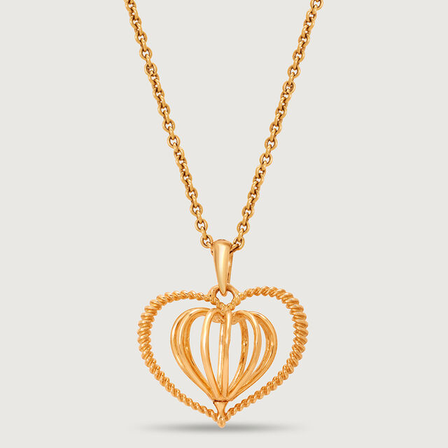 Dangling Hearts 14KT Gold Pendant for Her,,hi-res image number null
