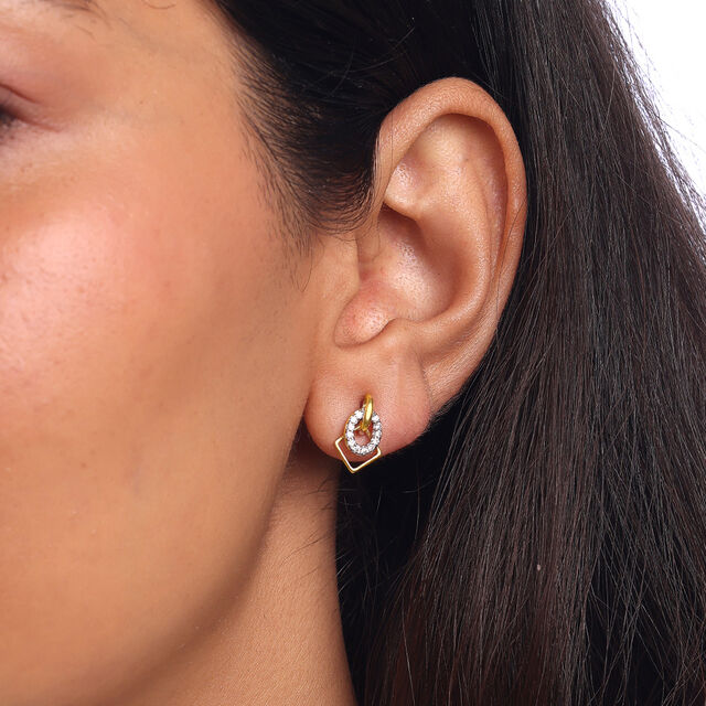 Eternal Harmony Diamond & Gold Stud Earrings,,hi-res image number null