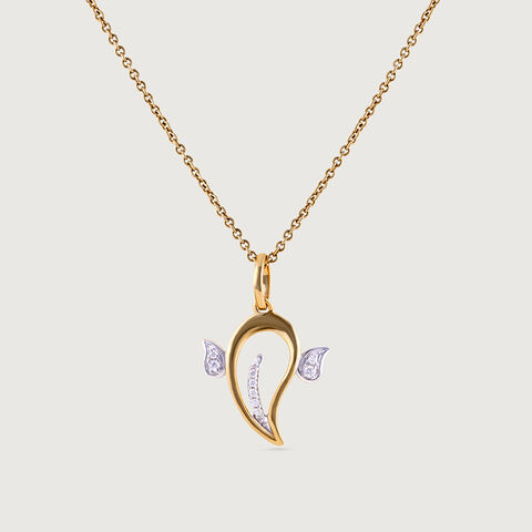 Shree Ganesh Gold and Diamond Pendant