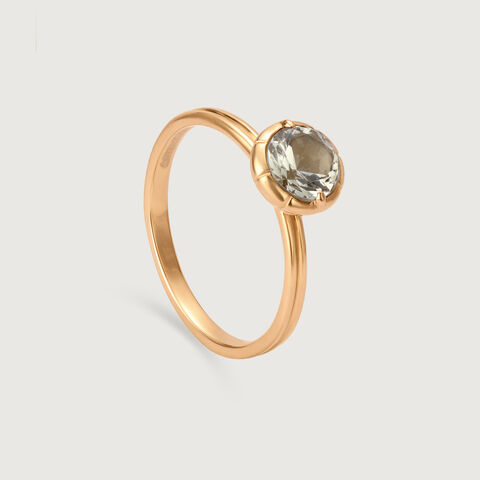 Firefly Flair 14 kt Gold & Green Amethyst Finger Ring
