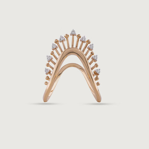 Golden Crest Gold & Diamond Finger Ring