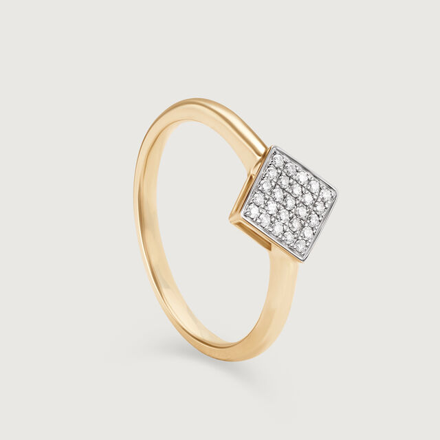 Geometric Splendour 14KT Gold & Diamond Ring,,hi-res image number null
