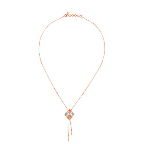 14kt Rose Gold Diamond Necklace
