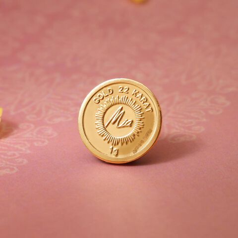 1 GM 22 Karat Stunning Lotus Gold Coin