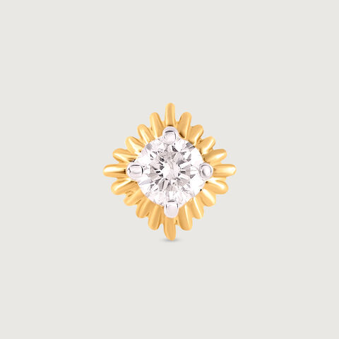 Crowning Glory Gold and Diamond Nose Pin