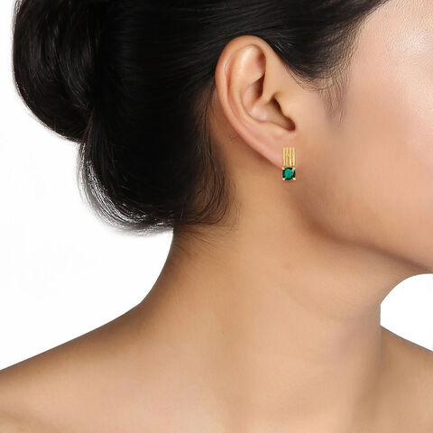 14KT Yellow Gold Mint Julep Drop Earrings