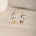 Lippan Glow Gold & Diamond Hoop Earrings,,hi-res view 1
