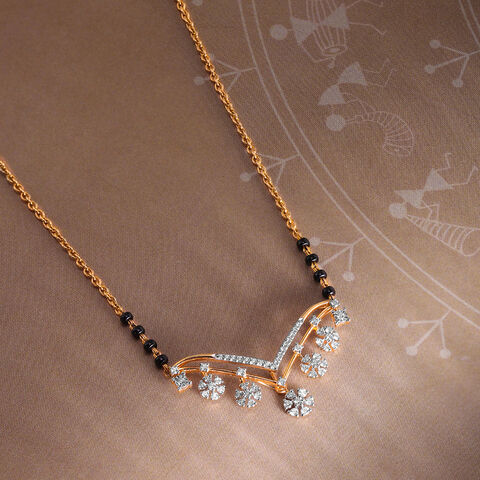 Blossom Beauty 18 Kt Gold and Diamond Mangalsutra