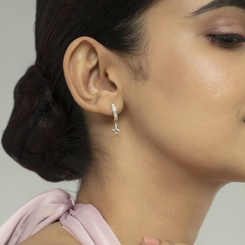 Butterfly Bliss Gold & Diamond Hoop Earrings