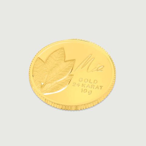 10 GM 24 Karat Mango Leaf Gold Coin