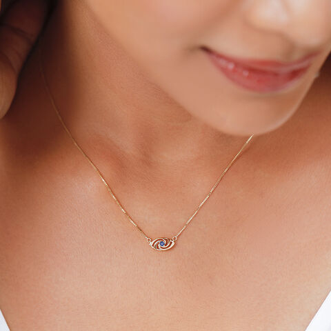 14KT Yellow Gold Divine Evil Eye Necklace