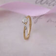 Starlit Heart 14 kt Gold & Diamond Ring,,hi-res view 1