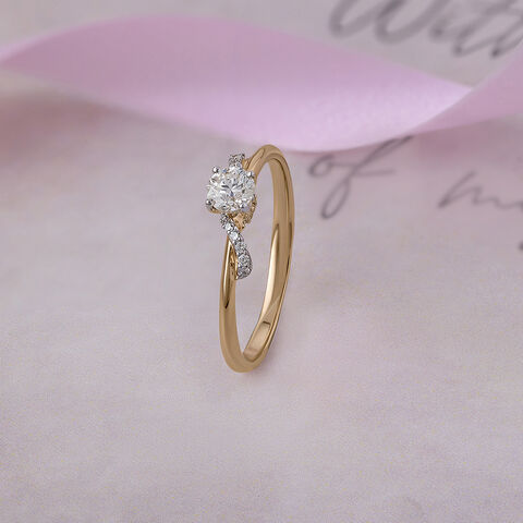 Starlit Heart 14 kt Gold & Diamond Ring