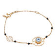 14KT Yellow Gold Multi Charm Evil Eye Bracelet,,hi-res view 3