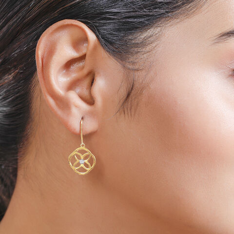 14KT Modern Glam Diamond Drop Earrings