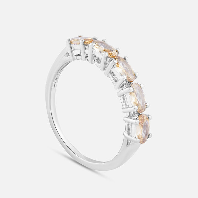 Champagne Sparkler Silver Finger Ring,,hi-res image number null