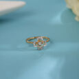 Sparkling Petals 14KT Gold & Diamond Ring,,hi-res view 1