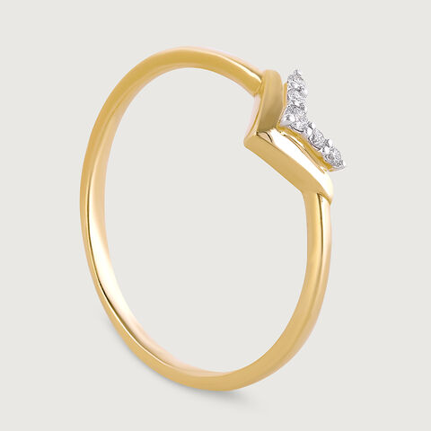 Stackable Lippan Art Gold & Diamond Finger Ring