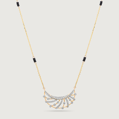 Glowing Eternity 14 Kt Gold and Diamond Mangalsutra