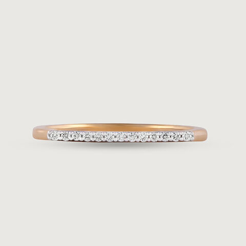Classic Sleek Gold & Diamond Finger Ring