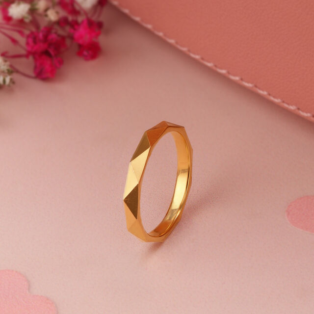 22KT Yellow Gold Striking Abstract Ring,,hi-res image number null