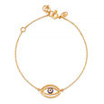 14KT Yellow Gold Layered Evil Eye Bracelet,,hi-res view 4