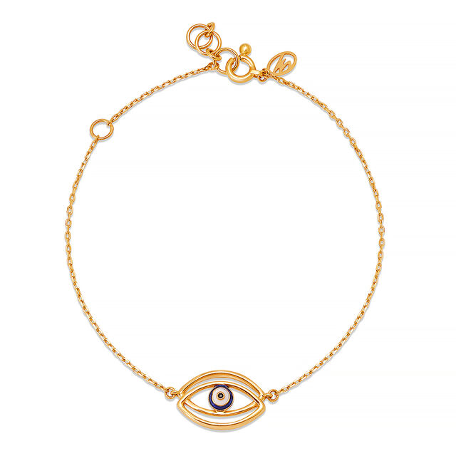 14KT Yellow Gold Layered Evil Eye Bracelet,,hi-res image number null