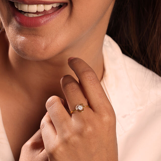 Petal Brilliance 14 Kt Gold & Diamond Ring,,hi-res image number null