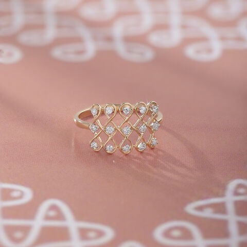 Kollam Vibes Gold and Diamond Finger Ring