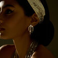 Retro Rhythm Gold & Diamond Drop Earrings,,hi-res view 1