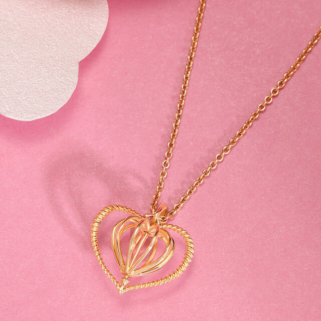 Dangling Hearts 14KT Gold Pendant for Her,,hi-res image number null