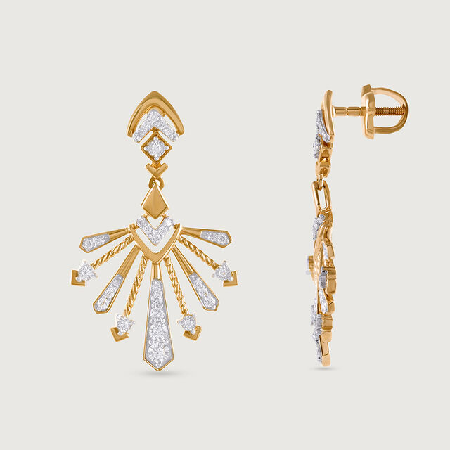 Lippan Artistry Gold & Diamond Drop Earrings,,hi-res image number null