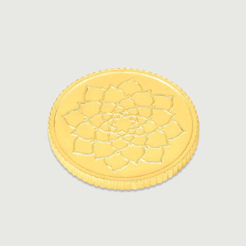 8 GM 22 Karat Stunning Lotus Gold Coin