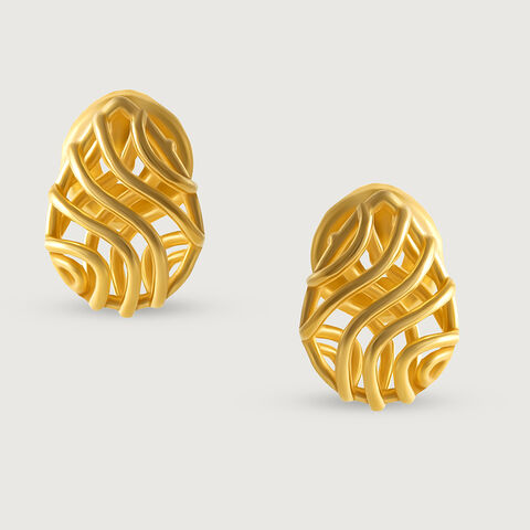 Soul Symphony Gold & Diamond Stud Earrings