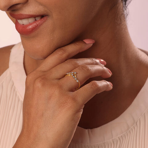 Sculpted Sparkler 14KT Gold & Diamond Ring