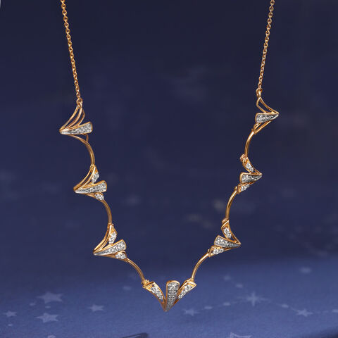 Vivacious Luminescence 14KT Diamond Necklace