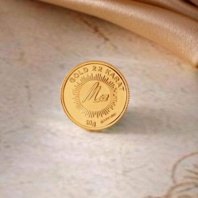 10 GM 22 Karat Stunning Lotus Gold Coin,,hi-res image number null