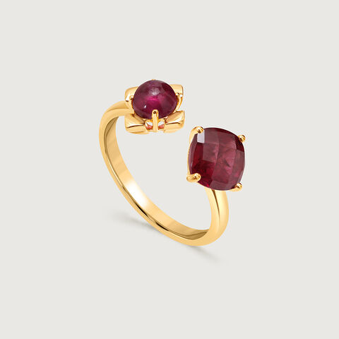 Crimson Clinks  14KT Ruby Finger Ring