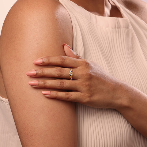 Botanical Tendril 18 Kt Gold & Diamond Ring