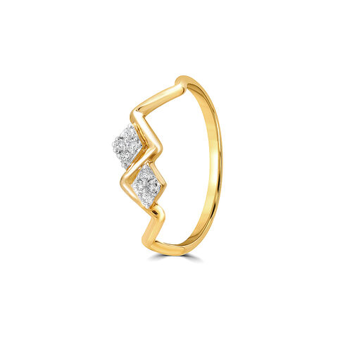14KT Yellow Gold Icy Summit Diamond Ring