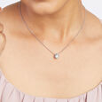 Serene Pearl Drop Silver Necklace,,hi-res view 2