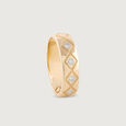 Grided Glitz Gold & Diamond Finger Ring for Men,,hi-res view 4