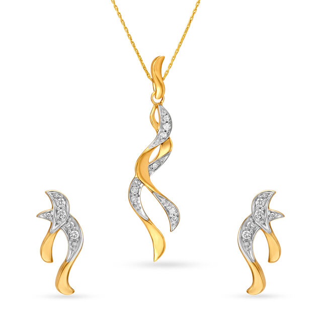 Neva Diamond Pendant and Earrings Set,,hi-res image number null