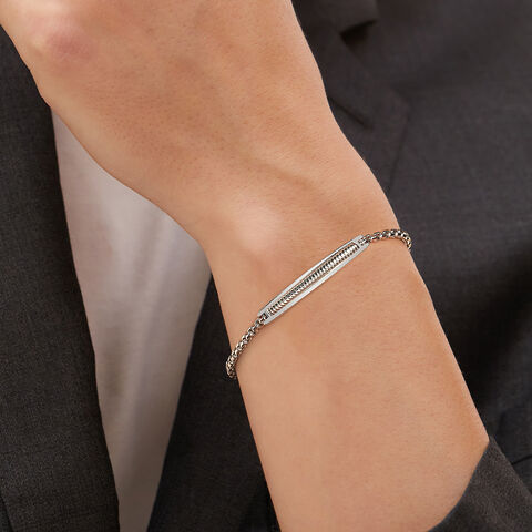 Sleek Statement Silver Bracelet