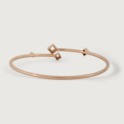 Edgy Glimmer Diamond Bangle